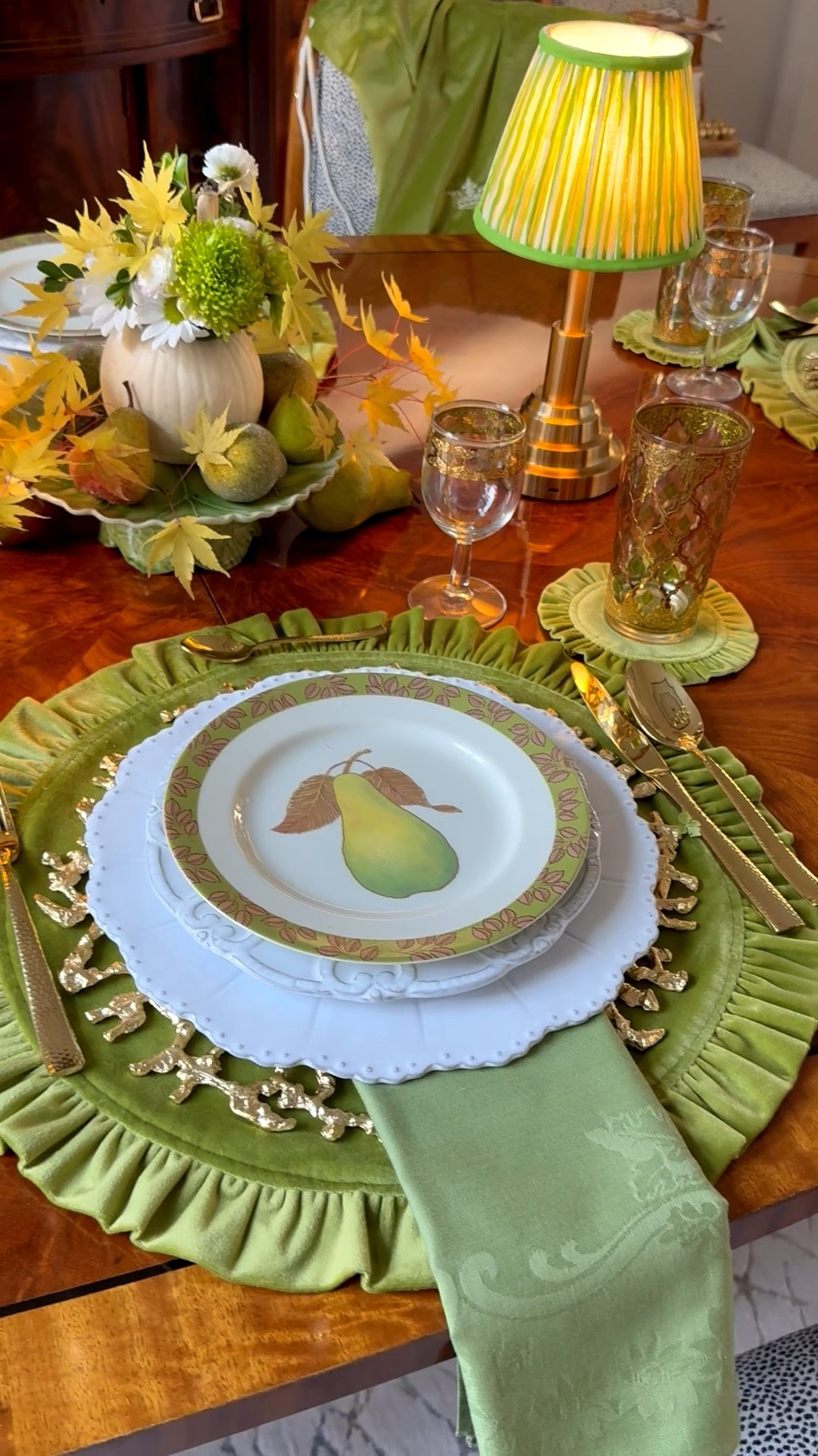 Set a Fall table with gold and green

#LTKGiftGuide #LTKSeasonal #LTKHoliday