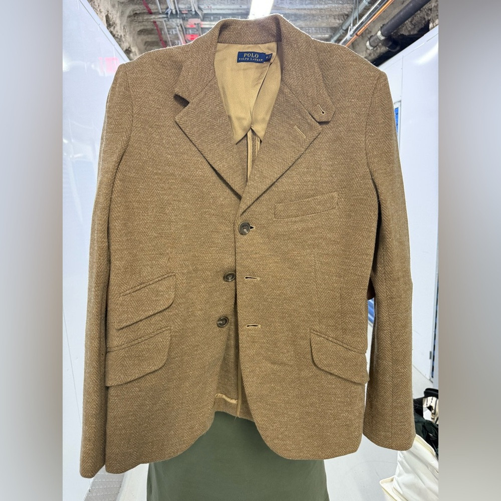Ralph Lauren Tan Herringbone Blazer | Poshmark