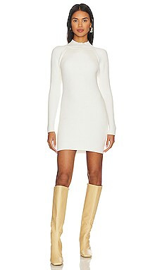Bardot Rib Knit Mini Dress in Orchid White from Revolve.com | Revolve Clothing (Global)