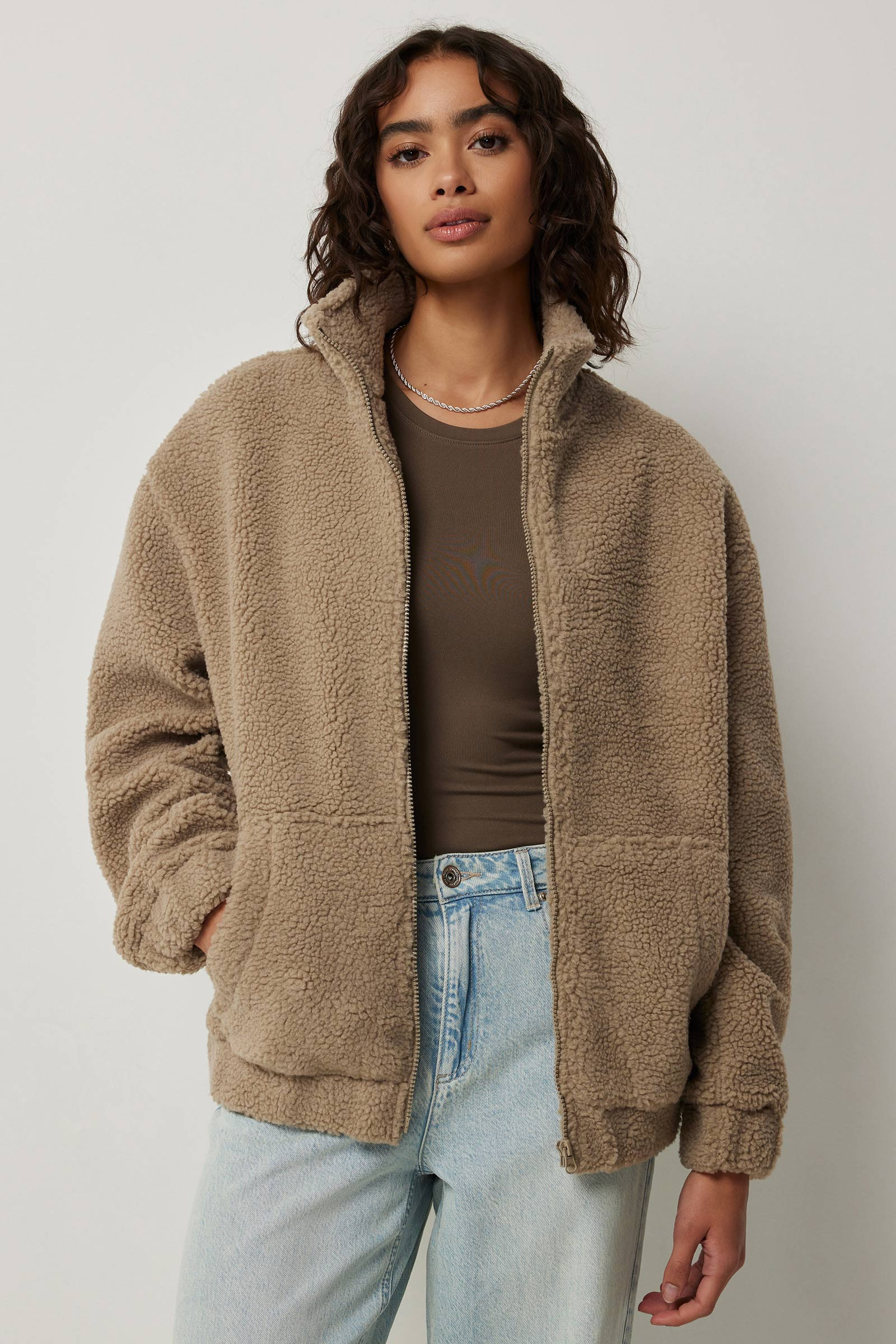 Oversized Sherpa Jacket | Ardene