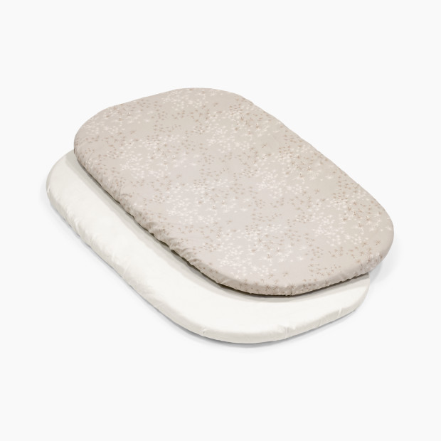 Stokke Snoozi Fitted Sheet (2 Pack) in Dandelion Beige/Vanilla Cream | Babylist