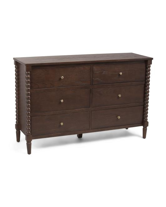50x32x16 6 Drawer Spindle Dresser | TJ Maxx