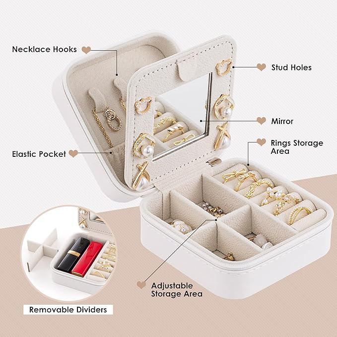 Birthday Gifts for Women - Initial Jewelry Box, Travel Case Organizer for Wife, Girlfriend, Gradu... | Amazon (US)