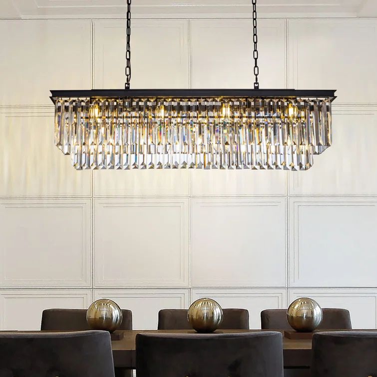 Cleaven 12-Light Modern Fringe Crystal Chandelier For Dining Room | Wayfair North America