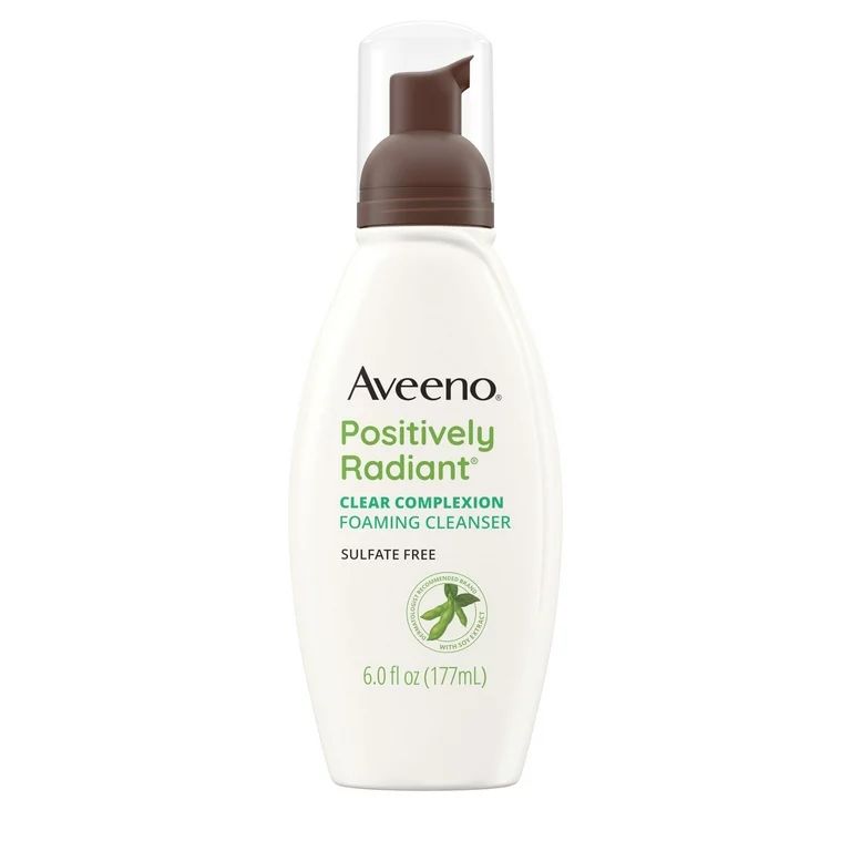 Aveeno Clear Complexion Foaming Facial Cleanser, Oil-Free Acne Face Wash, 6 fl. oz | Walmart (US)