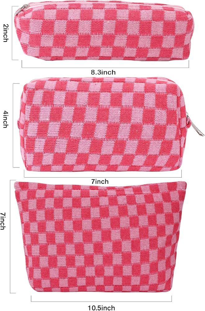 LYDZTION Makeup Bag Cosmetic Bag for Women,1Pcs Large Capacity Makeup Bags and 1Pcs Pencil Case M... | Amazon (US)