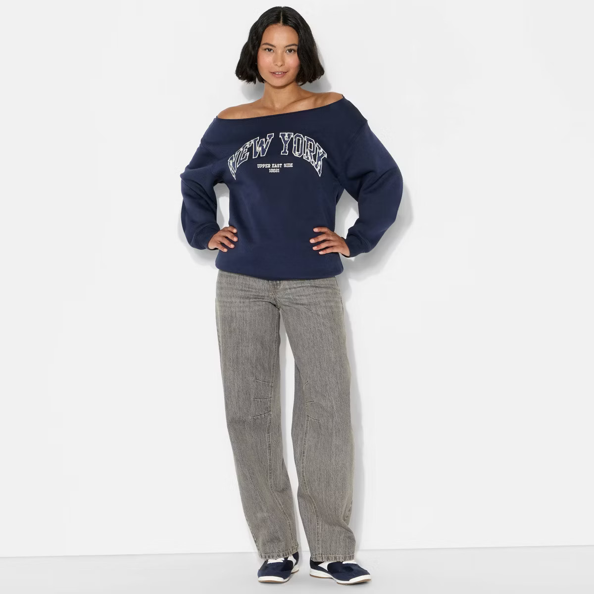 Women's Off the Shoulder Sweatshirt - Wild Fable™ | Target