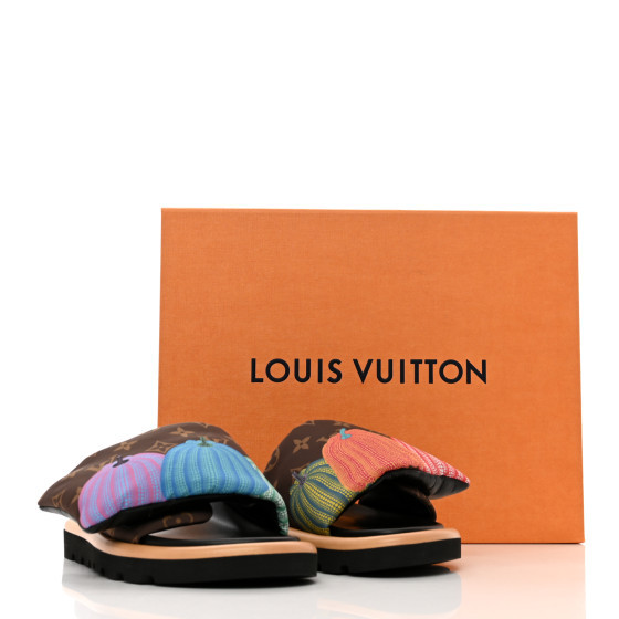 LOUIS VUITTON LV X YK Nylon Monogram Pumpkins Pool Pillow Comfort Mule 37 Multicolor | FASHIONPHI... | FASHIONPHILE (US)