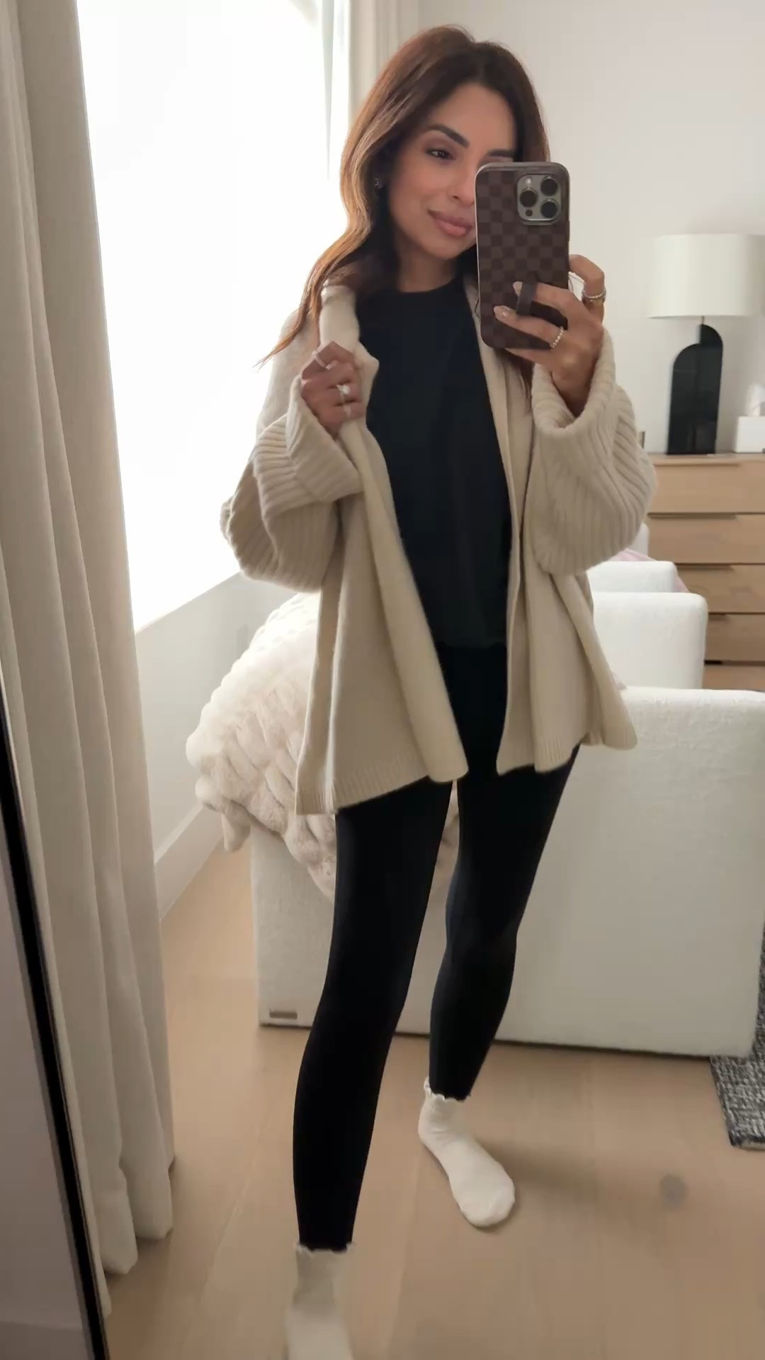 Wearing the XS/s in the softest cardigan ever! Bury me in this!!! I also really love these leggings, they're incredibly soft and lightweight and flattering. I've bought these ruffle socks in every color combo available 😂

#LTKPetite #LTKootd