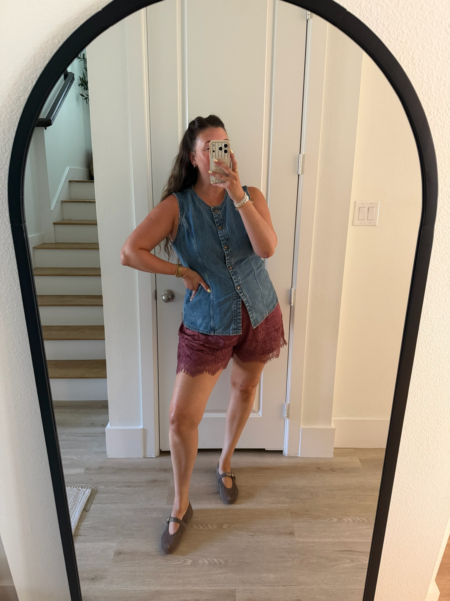 OOTD! How I style the lace shorts trend! 

 #LTKootd #LTKMidsize #LTKTall