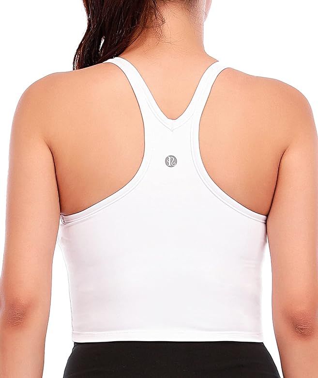RUNNING GIRL One Shoulder Sports Bra Removable Padded Yoga Top Post-Surgery Wirefree Sexy Cute Me... | Amazon (US)