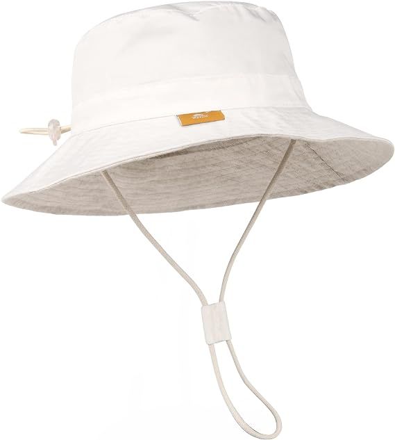 Baby Sun Hat for Boy Girl Toddler Summer Bucket Hat Kids Sun Protection Beach Hat Cotton Baby Hat... | Amazon (US)