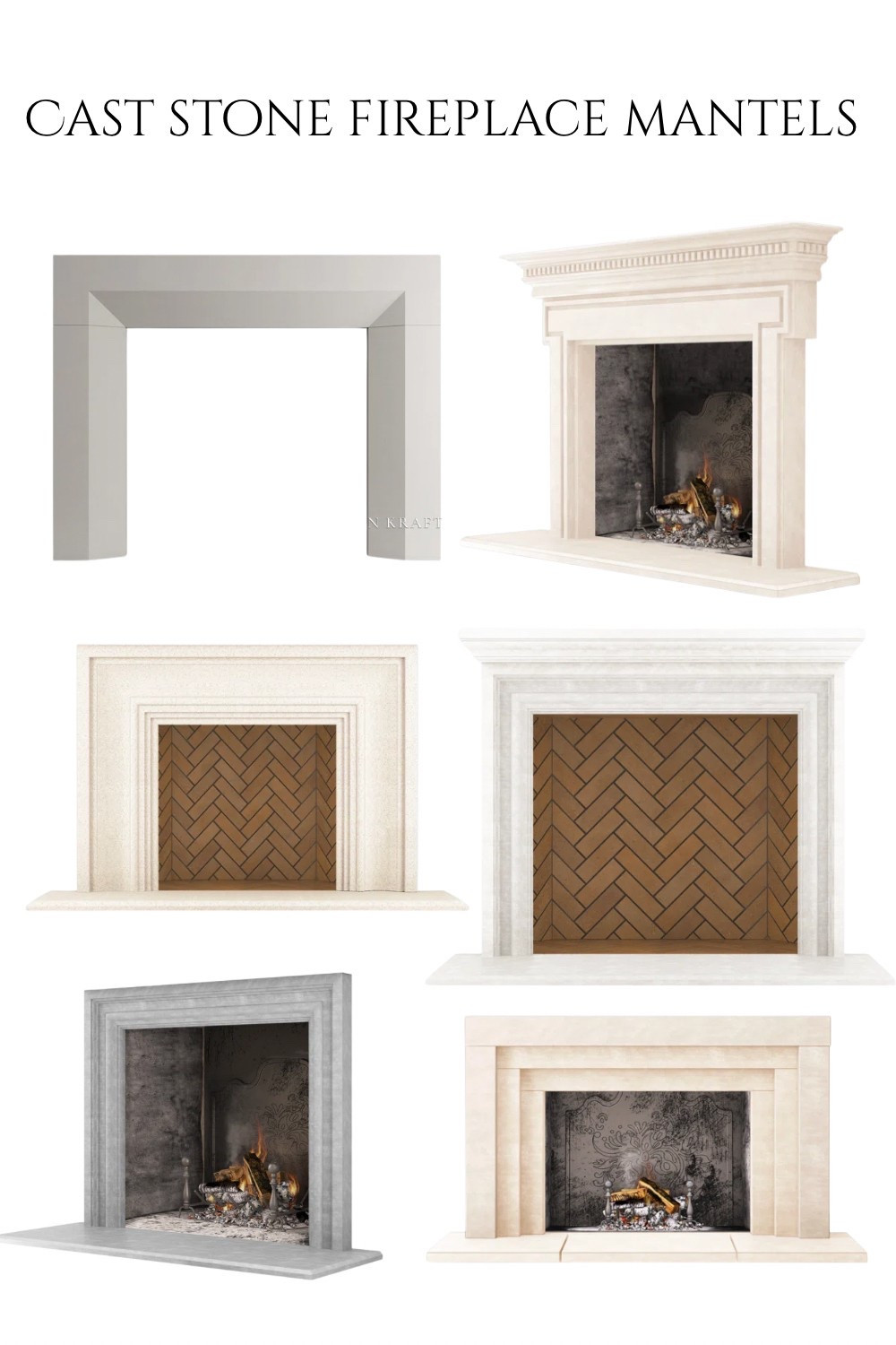 Affordable custom made cast stone mantels. 
Beautiful fireplace surrounds to update your current brick fireplace or if building a new one all together.  Can’t wait to share what mine looks like installed . 


#LTKHome