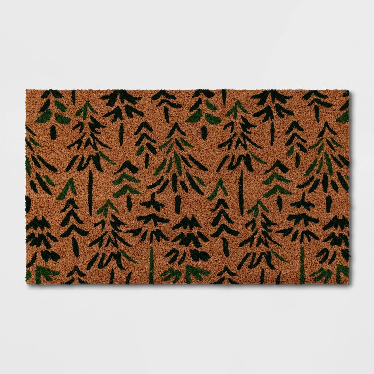 1'6"x2'6" Christmas Tree Coir Doormat Green - Wondershop™ | Target
