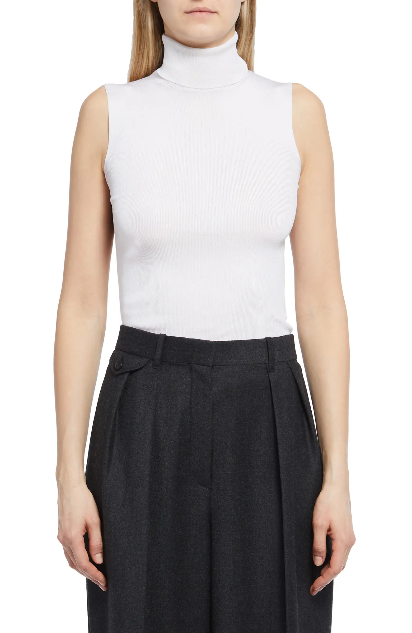 Desio Sleeveless Silk Knit Turtleneck Top | Nordstrom