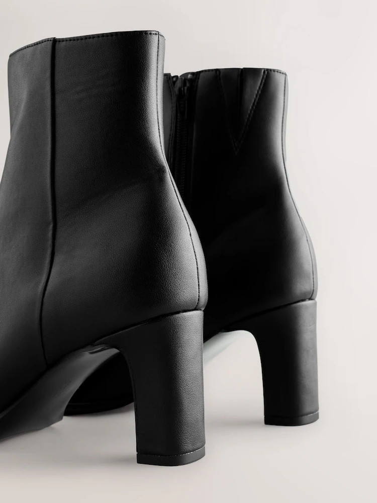 Black Forever Comfort® Block Heeled Ankle Boots | Next EU