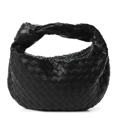 Bottega Veneta Nappa Intrecciato Teen Jodie Hobo Black | FASHIONPHILE (US)