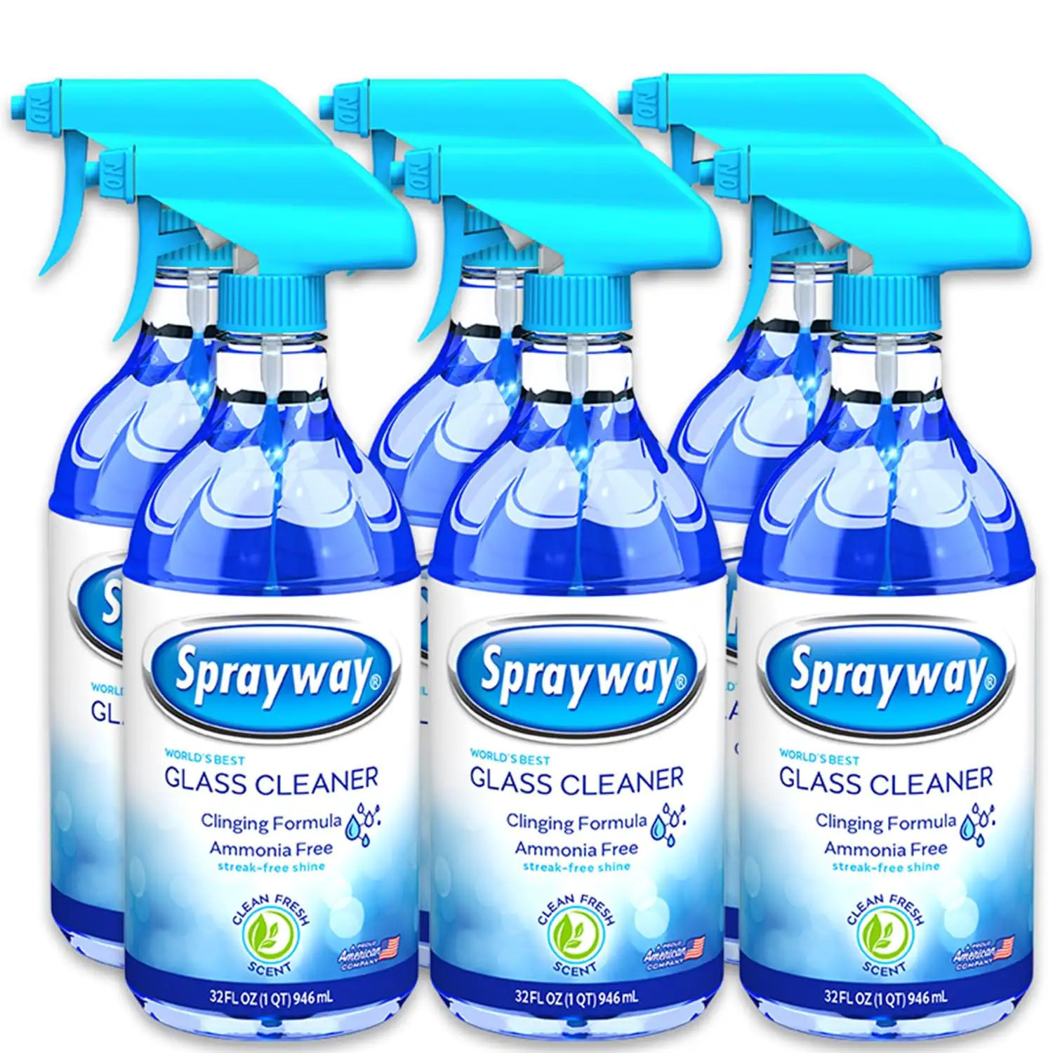 Sprayway 32oz Ammonia-Free Glass Cleaner - Streakless Foaming Spray 6-Pack Fresh Scent one_size | SW57463-6 | Lowe's