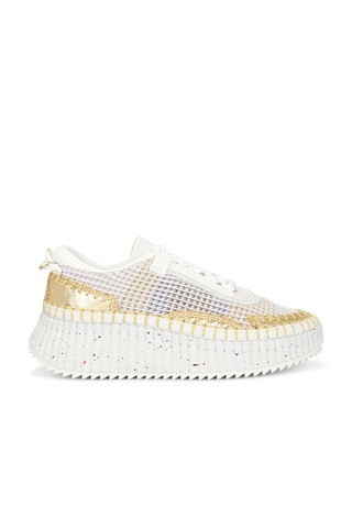 Chloe Nama Sneaker in Metallic Gold | FWRD 