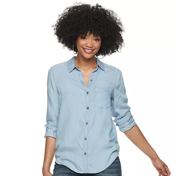 Juniors' SO® Button-Down Shirt | Kohl's