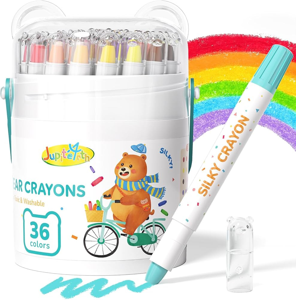 36 Color Twist Crayons for Toddlers 1-3 and Kids 4-8, Non-Toxic Washable Crayons 2-4, Ultra-Silky... | Amazon (US)
