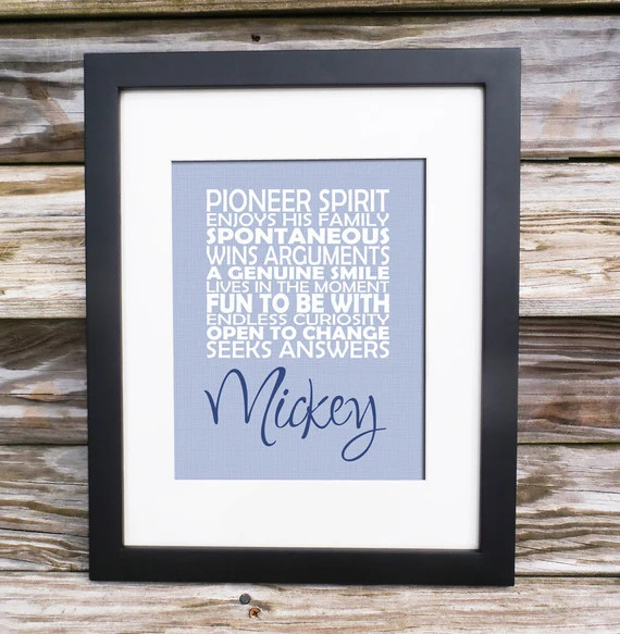 Baby Name Meaning Prints - Kids Modern Typography Subway Art - Personalized Print - Custom Colors... | Etsy (US)