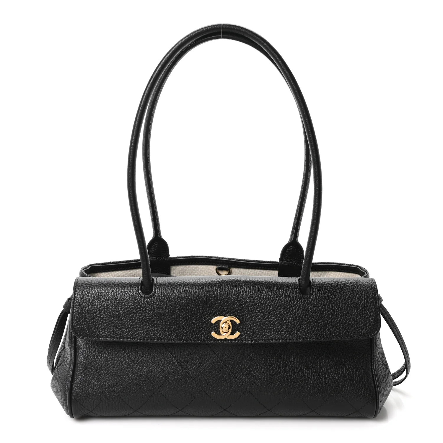 Chanel Grained Calfskin Stitched Urban Essentials Small Shopping Bag Black 1903685 | FASHIONPHILE (US)