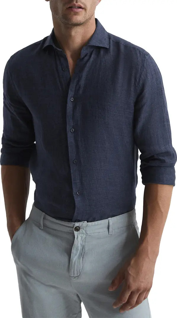 Ruban Linen Button-Up Shirt | Nordstrom