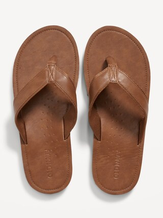 Faux-Leather Flip-Flops | Old Navy (CA)