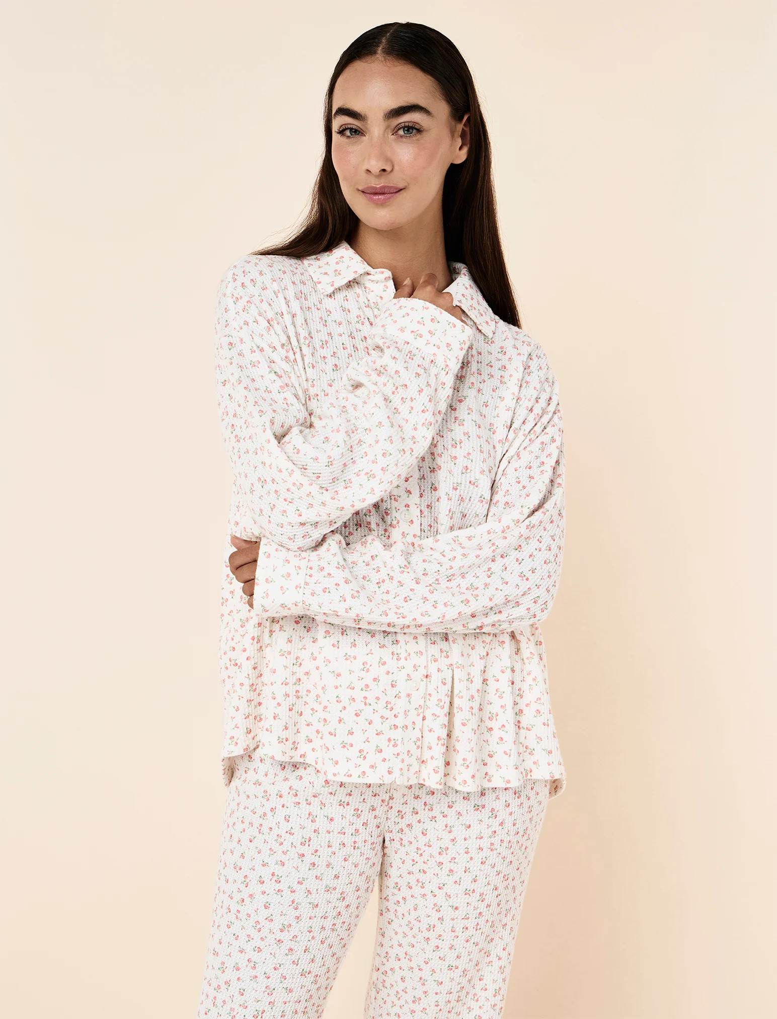 Super Soft Waffle Full Length PJ Set | Papinelle Sleepwear US