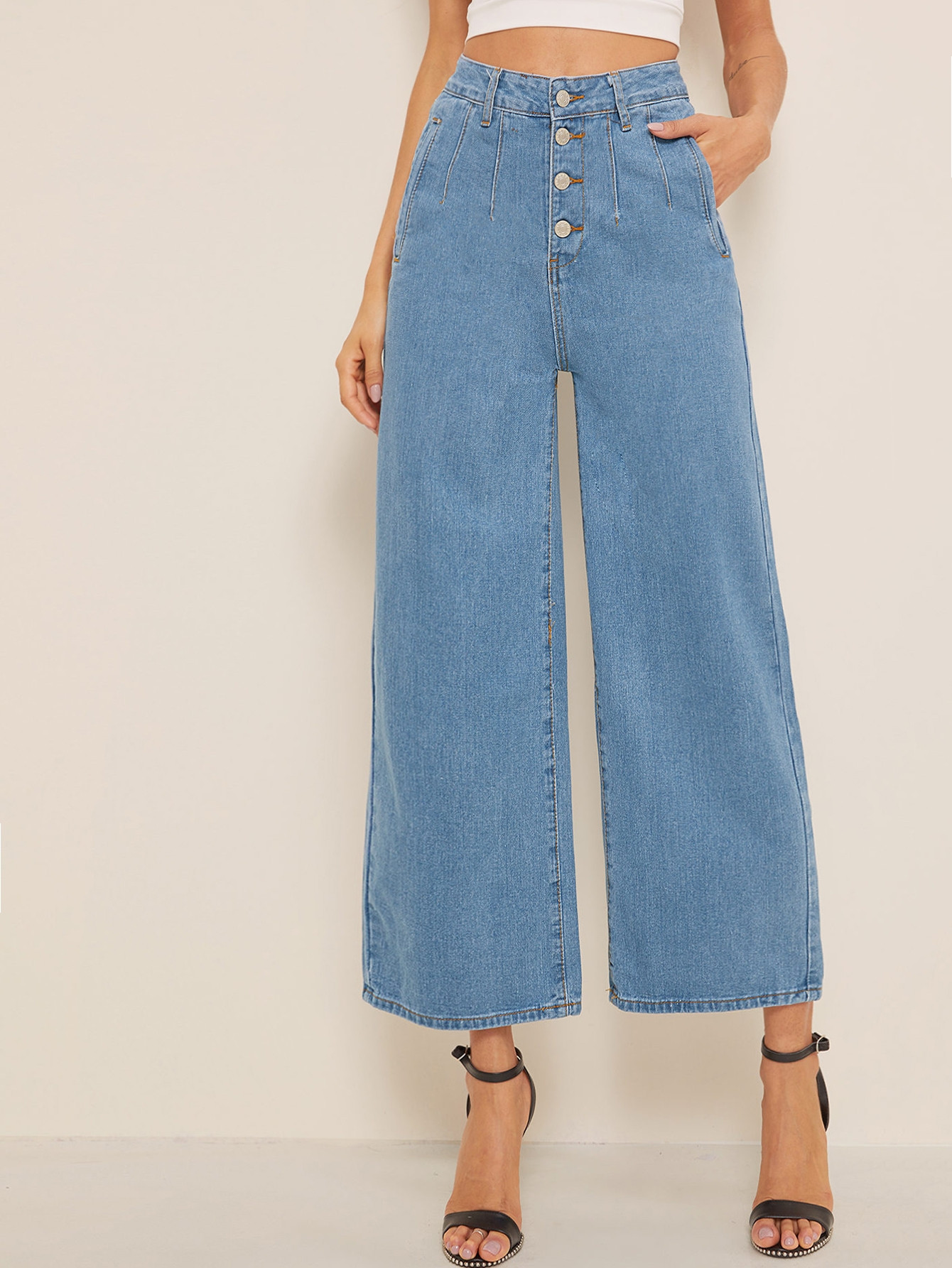 SHEIN High Waisted Baggy Jeans | SHEIN