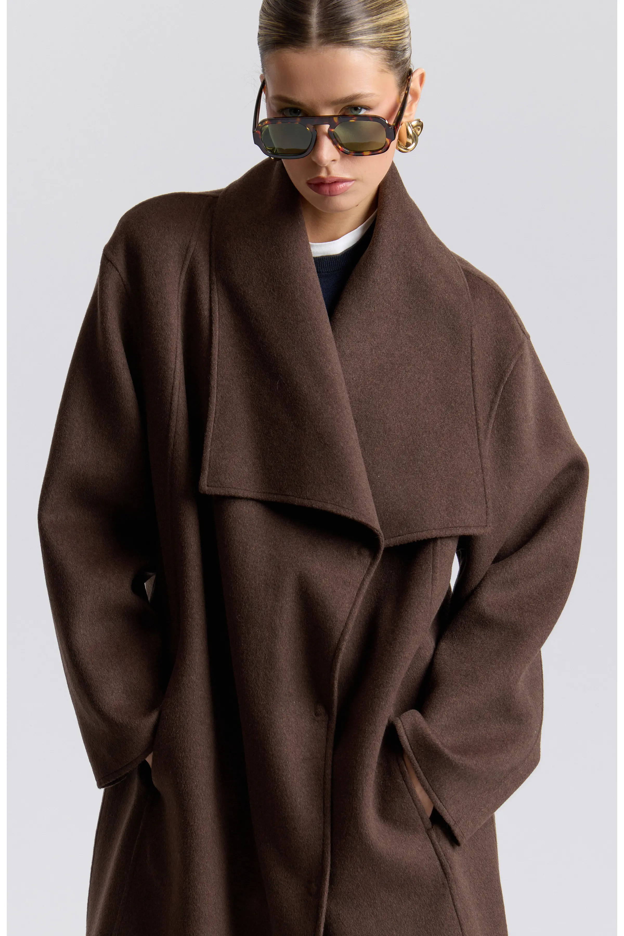 Avec Les Filles Shawl Collar Long Coat (Women) | Nordstrom | Nordstrom