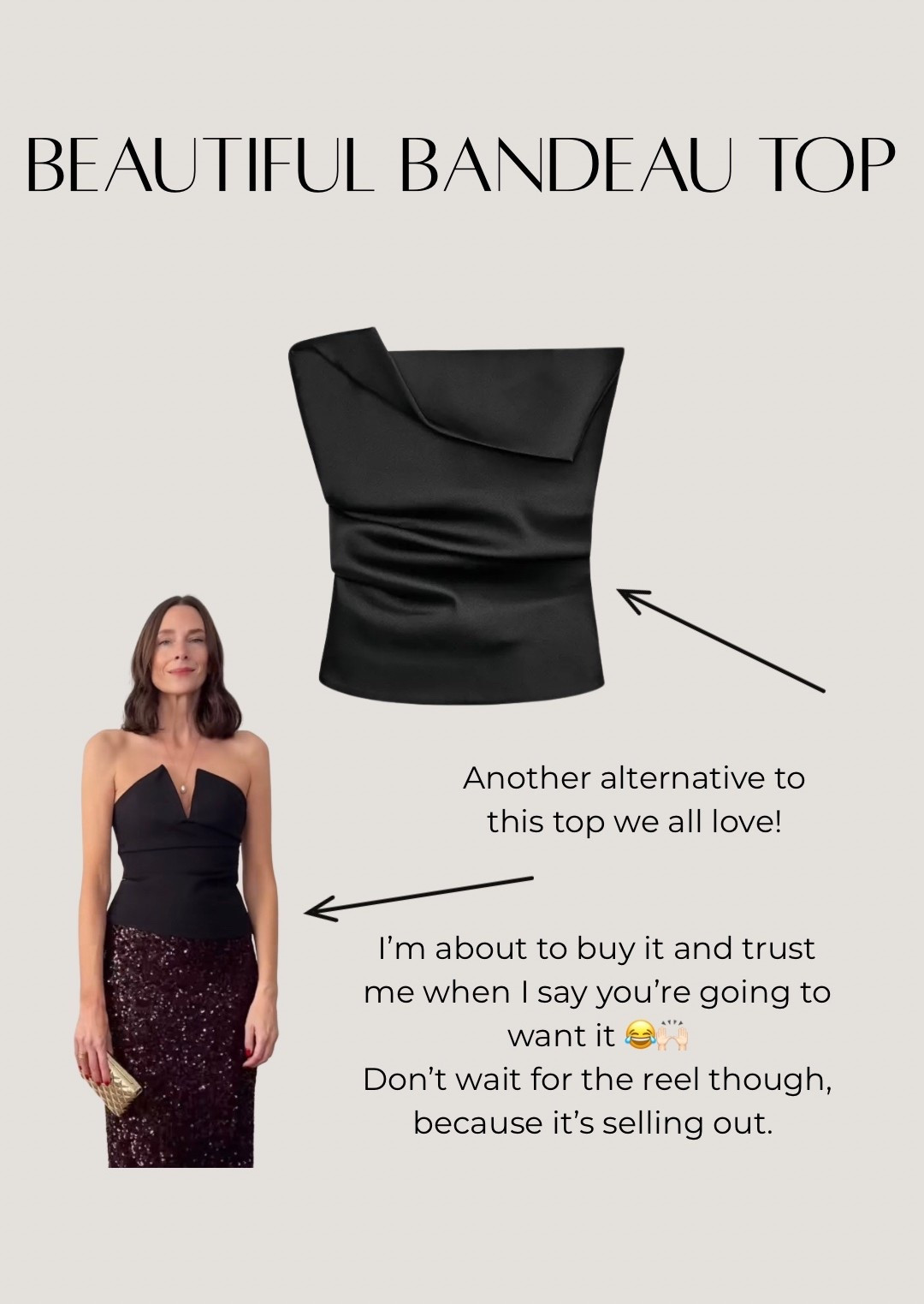 I love a bandeau top for any time of year, but I particularly love it for party season! I know you all do too so I’ve found a very chic alternative to last year’s favourite. 

Black bandeau top, black satin top, black corset top. 

#LTKstyletip

#LTKHoliday #LTKFindsUnder50 #LTKSeasonal