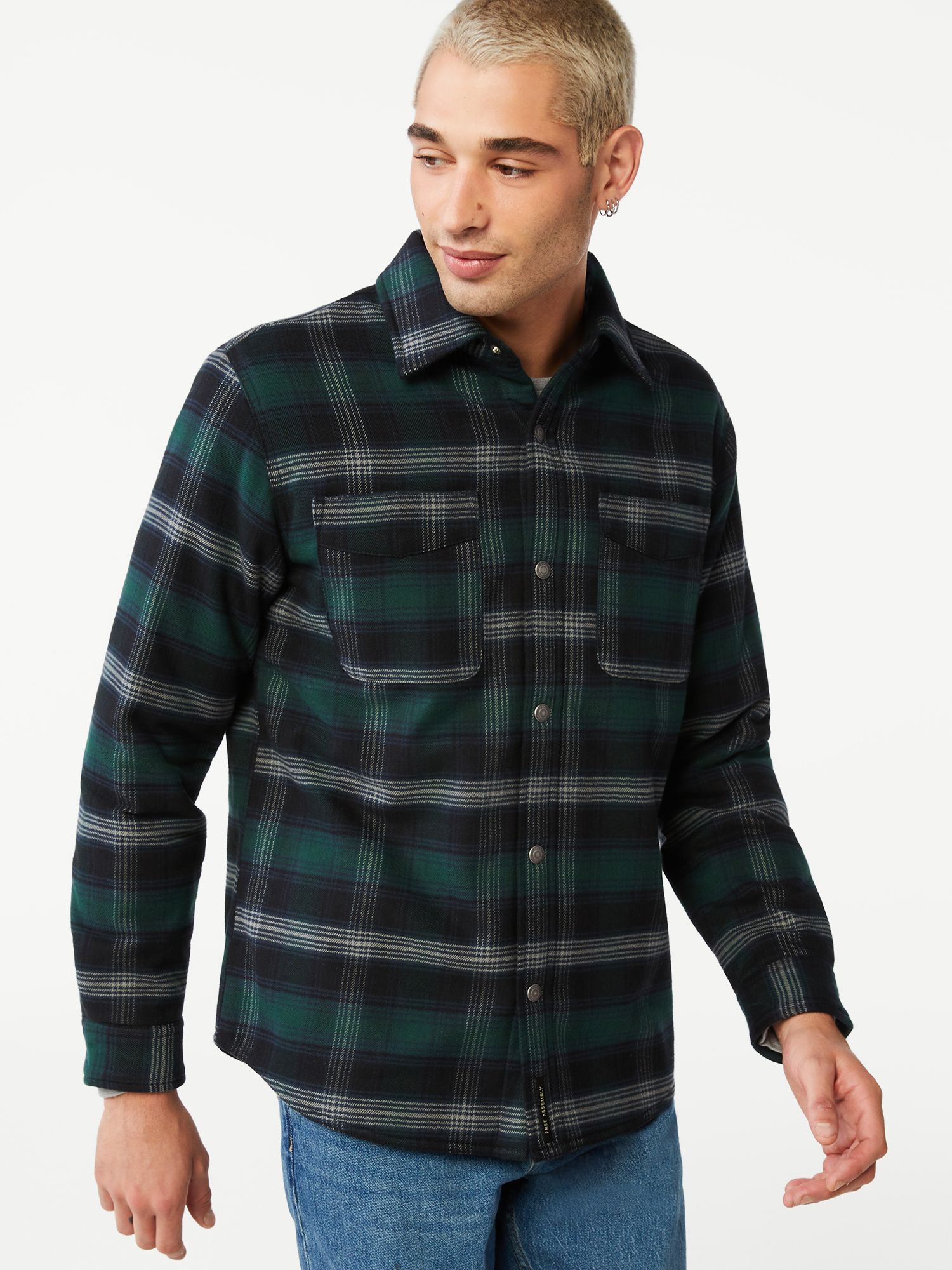 Free Assembly Men's CPO Shirt Jacket | Walmart (US)