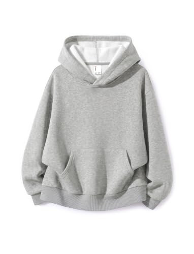 PATPAT Fleece Hoodies for Girls Cotton Sweatshirts Heather Gray 15-16 Years | Amazon (US)