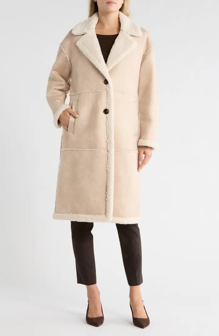BCBGeneration Faux Shearling Lined Faux Suede Coat | Nordstromrack | Nordstrom Rack