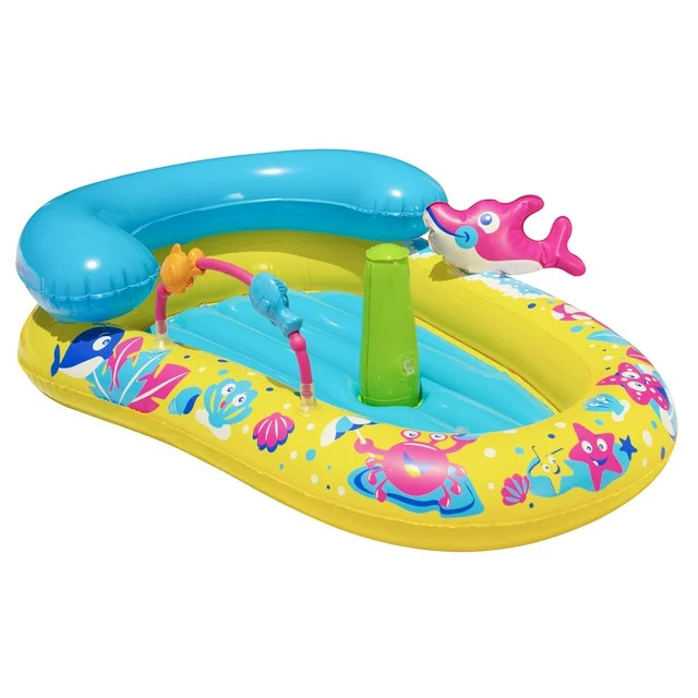 Banzai Jr. Backyard Inflatable Water-Sprinkling Splash Discovery Activity Center, Baby Pool, Age ... | Walmart (US)