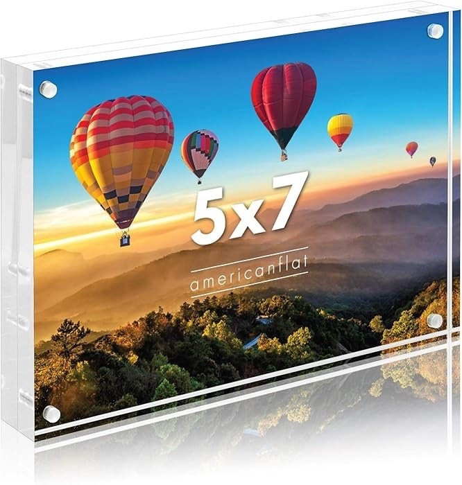 Americanflat 5x7 Acrylic Picture Frame - Double Sided Frames with Magnetic Corners - Transparent Acrylic Frames for Desk or Tabletop Display - 5x7 Picture Frame with Microfiber Cloth Included

#LTKHoliday #LTKHome #LTKGiftGuide