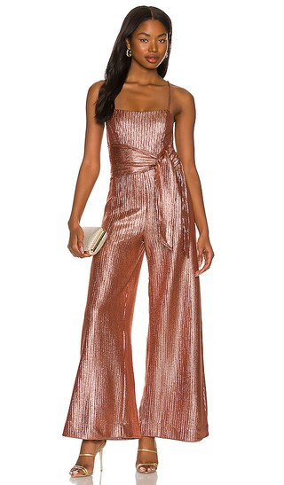 X REVOLVE Shimmer And Shine Jumpsuit in Ginger Snap | Revolve Clothing (Global)