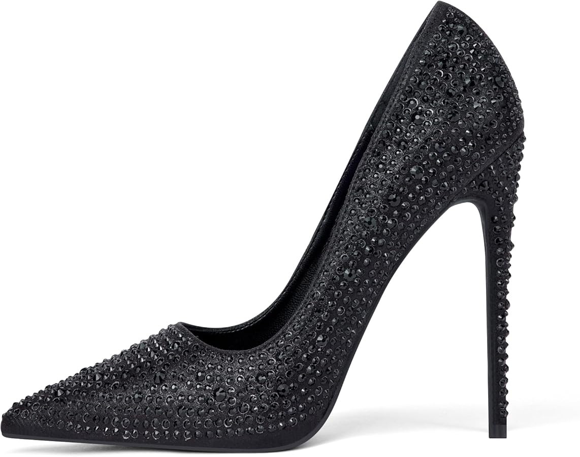 Elisabet Tang Women Pumps, Pointed Toe High Heel Glitter Rhinestone Heels Sparkly Prom Shoes Stil... | Amazon (US)