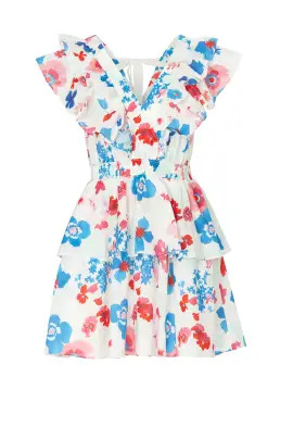 Floral Ruffle Layered Dress | Rent the Runway