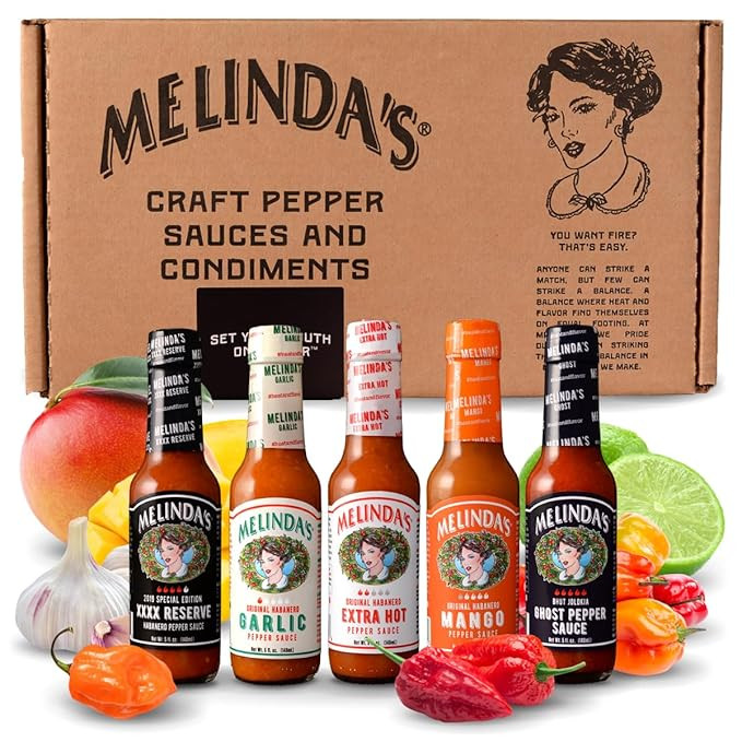 Melinda’s Hot Sauce Variety Pack - Extra Spicy Gourmet Hot Sauce Gift Set with Variety of Heat ... | Amazon (US)
