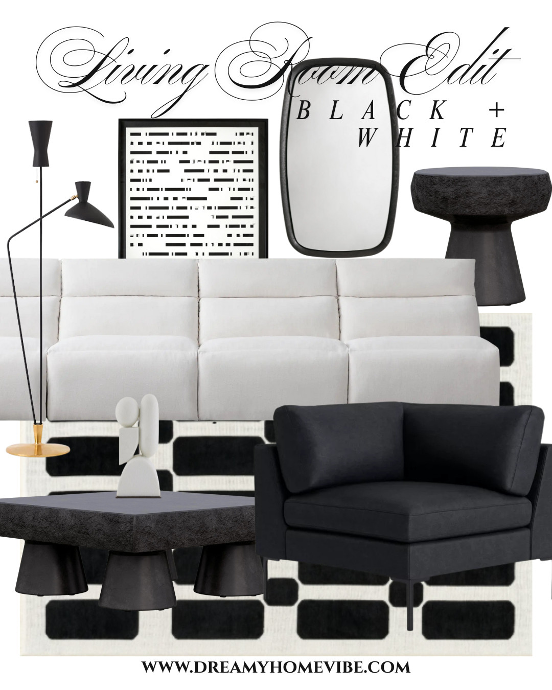 Bold monochrome meets modern design. Shop this black + white living room edit to bring sleek style and timeless elegance into your home.

#MonochromeStyle #ModernDecorInspo #BlackandWhite 

 #LTKHome
