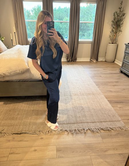 These pajamas are actually super cute and comfortable! And these slippers are also very comfy and a great price! 

Also linking my rug and my curtains 🤗 

Silky pajamas, Amazon fashion, faux fur slippers, neutral rug, wool rug, rugs USA, velvet curtains, Amazon home, skinny olive tree, fluted planter 

#LTKFindsUnder100 #LTKHome #LTKFindsUnder50