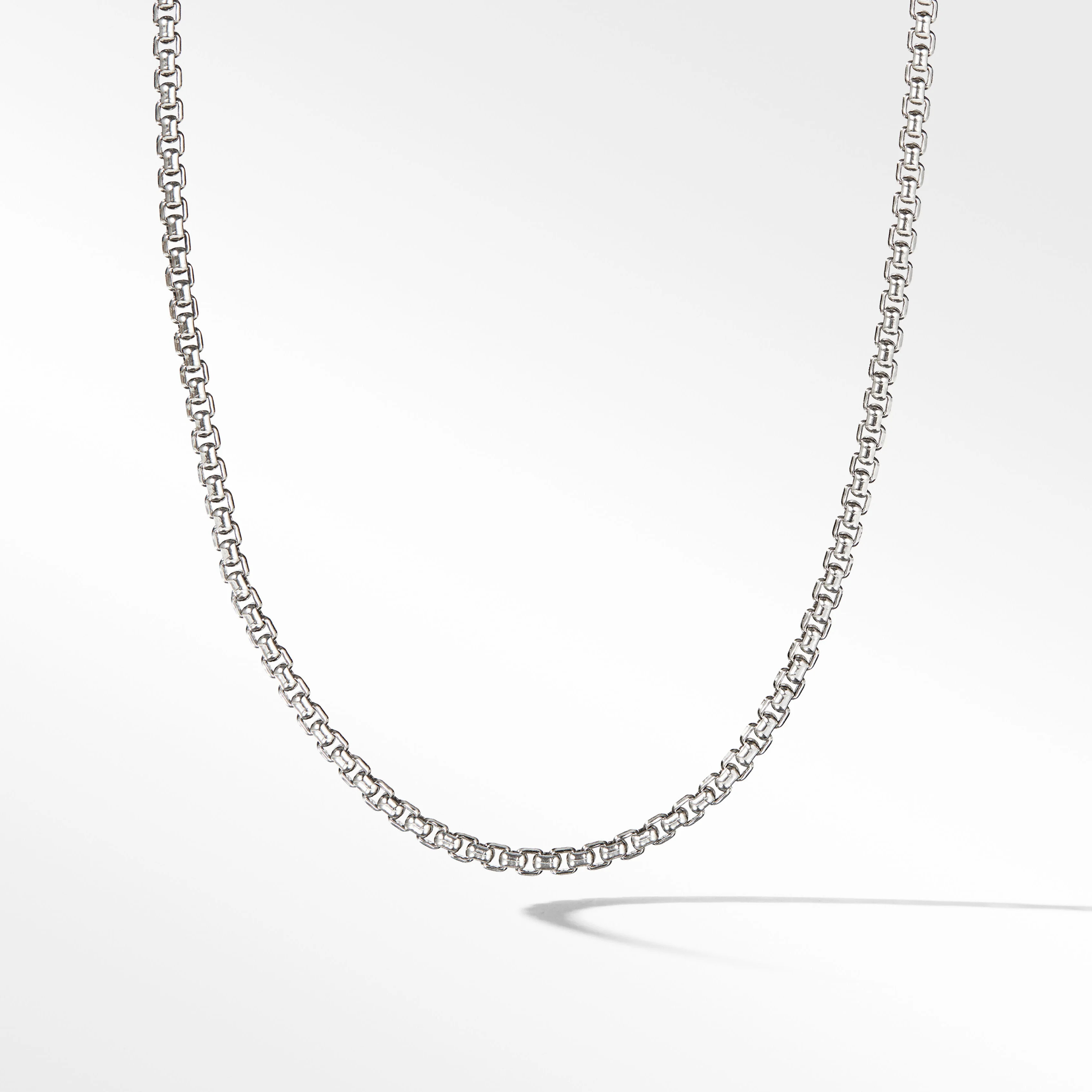 Box Chain Necklace in Sterling Silver with 14K Yellow Gold Accent, 2.7mm | David Yurman