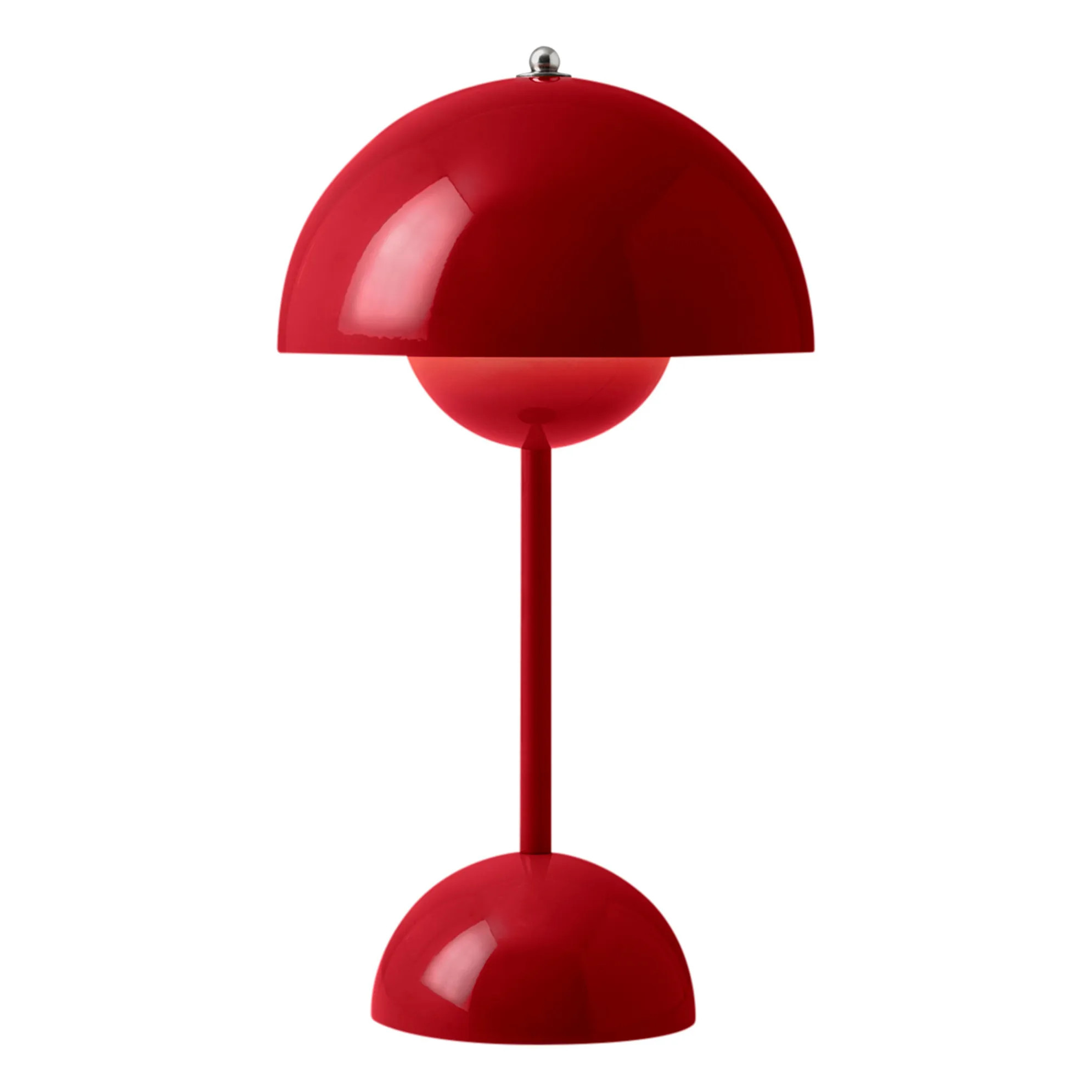 Lampe à poser portative Flowerpot VP9, Verner Panton | Rouge vermillon | Smallable