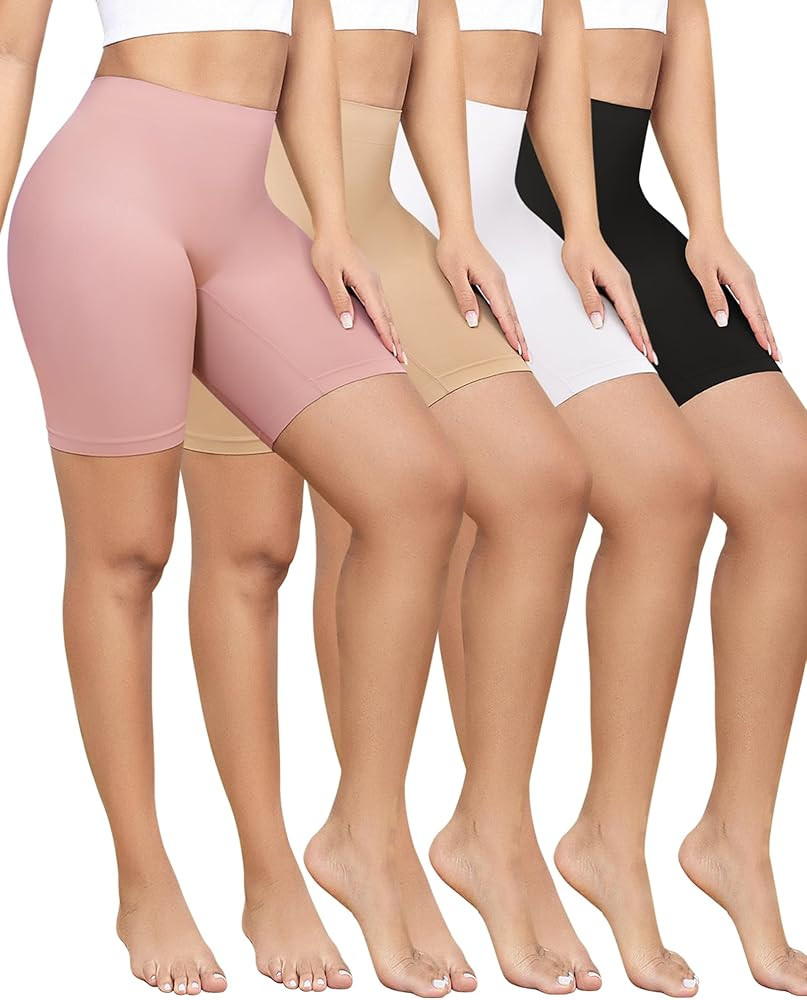 Yeblues 4 Pack Slip Shorts for Under Dresses Anti Chafing Underwear Seamless Comfortable Smooth Y... | Amazon (US)