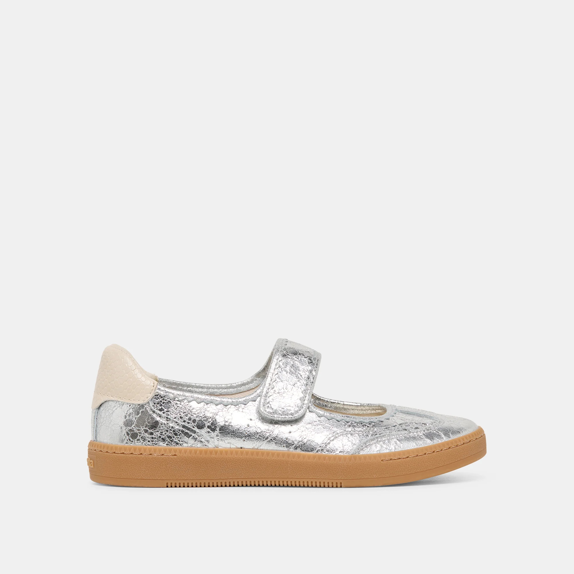 Nanet Sneakers Silver Leather | DolceVita.com