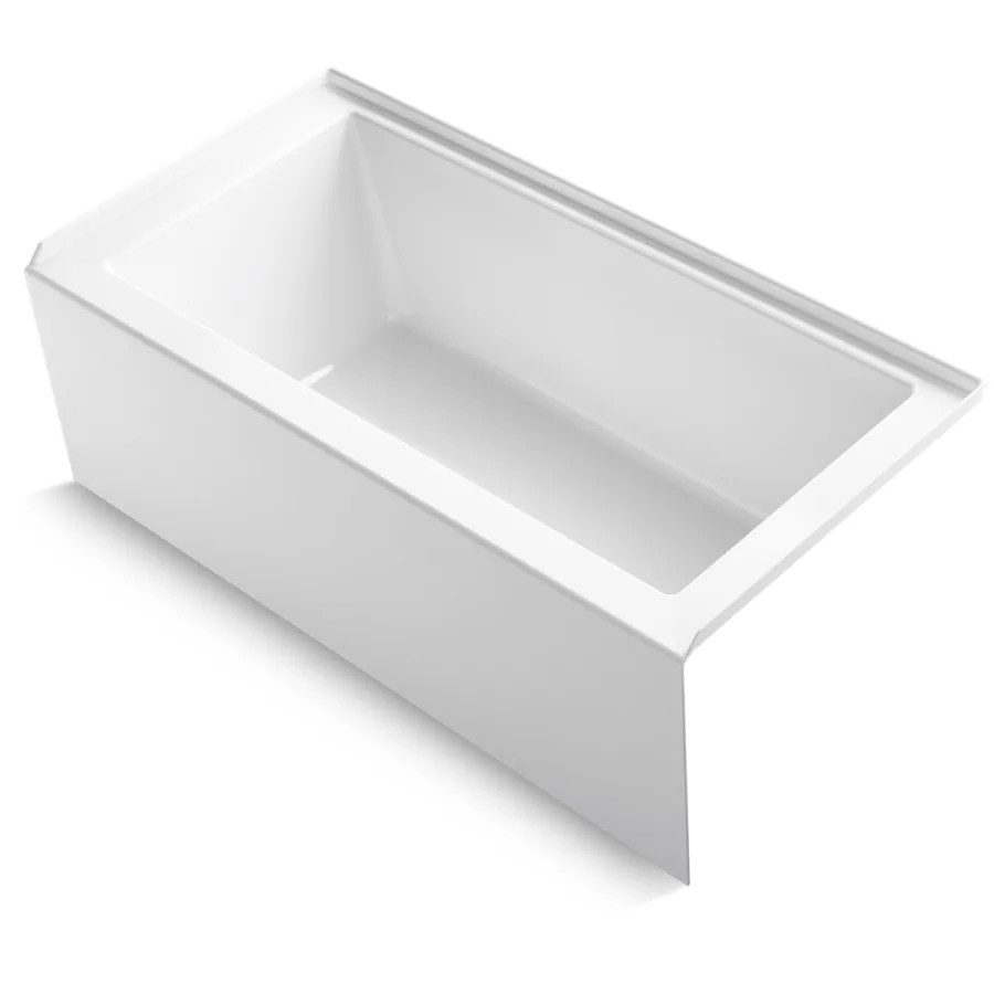 Kohler Underscore 60" Soaking Bathtub for Three Wall Alcove Installation with Right Hand Drain | Build.com, Inc.