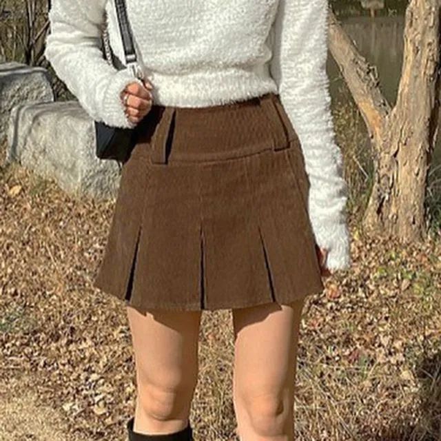 Sosana - Corduroy Mini A-line Skirt | YesStyle | YesStyle Global
